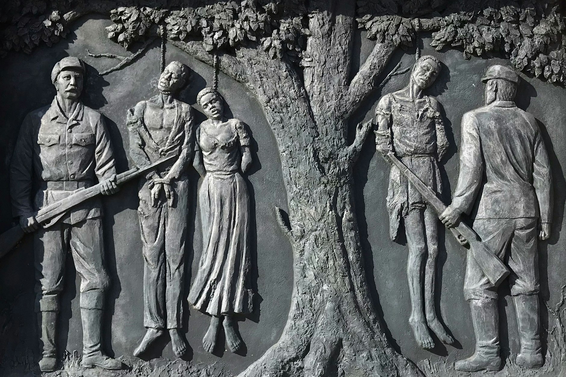 Denkmal zur Erinnerung an den von deutschen Kolonialtruppen begangenen Völkermord an den Herero und Nama in Windhoek, der Hauptstadt von Namibia