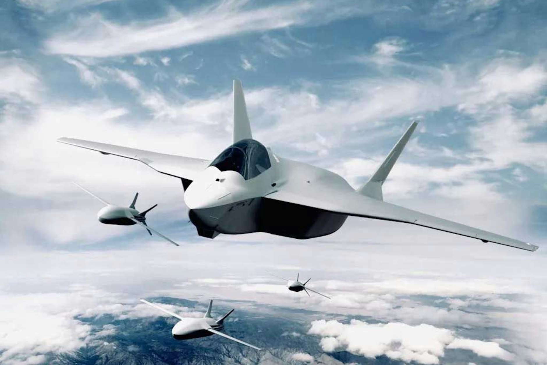 Kampfjets fliegen am Himmel. Wann wird es die ersten KI-betriebenen Maschinen geben?