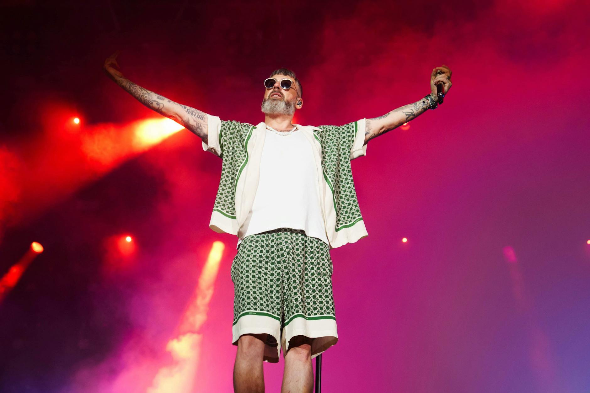 Rapper Sido live in der Parkbühne Wuhlheide in Berlin.