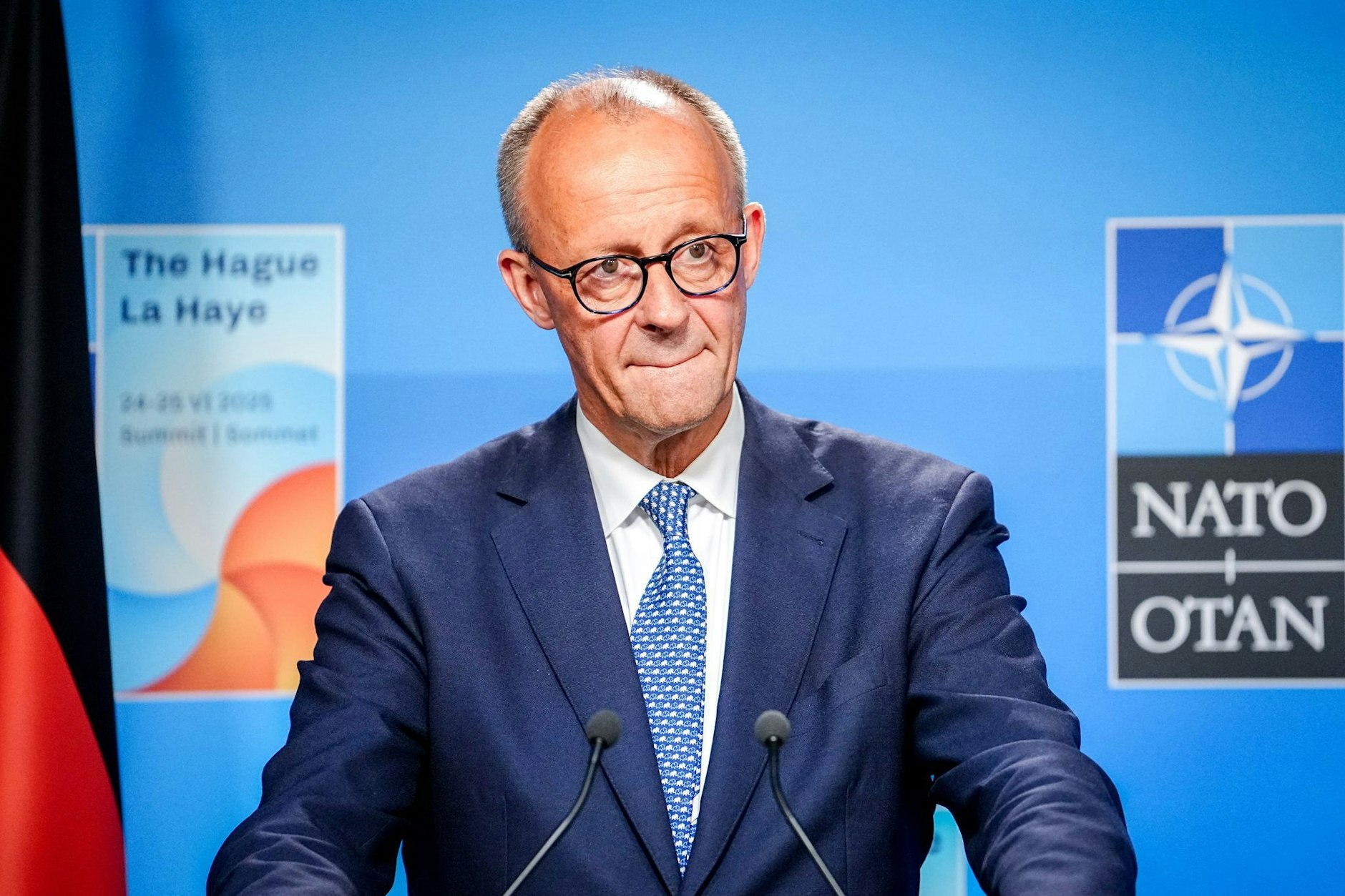 Bundeskanzler Friedrich Merz beim Nato-Gipfel Ende Juni in Den Haag