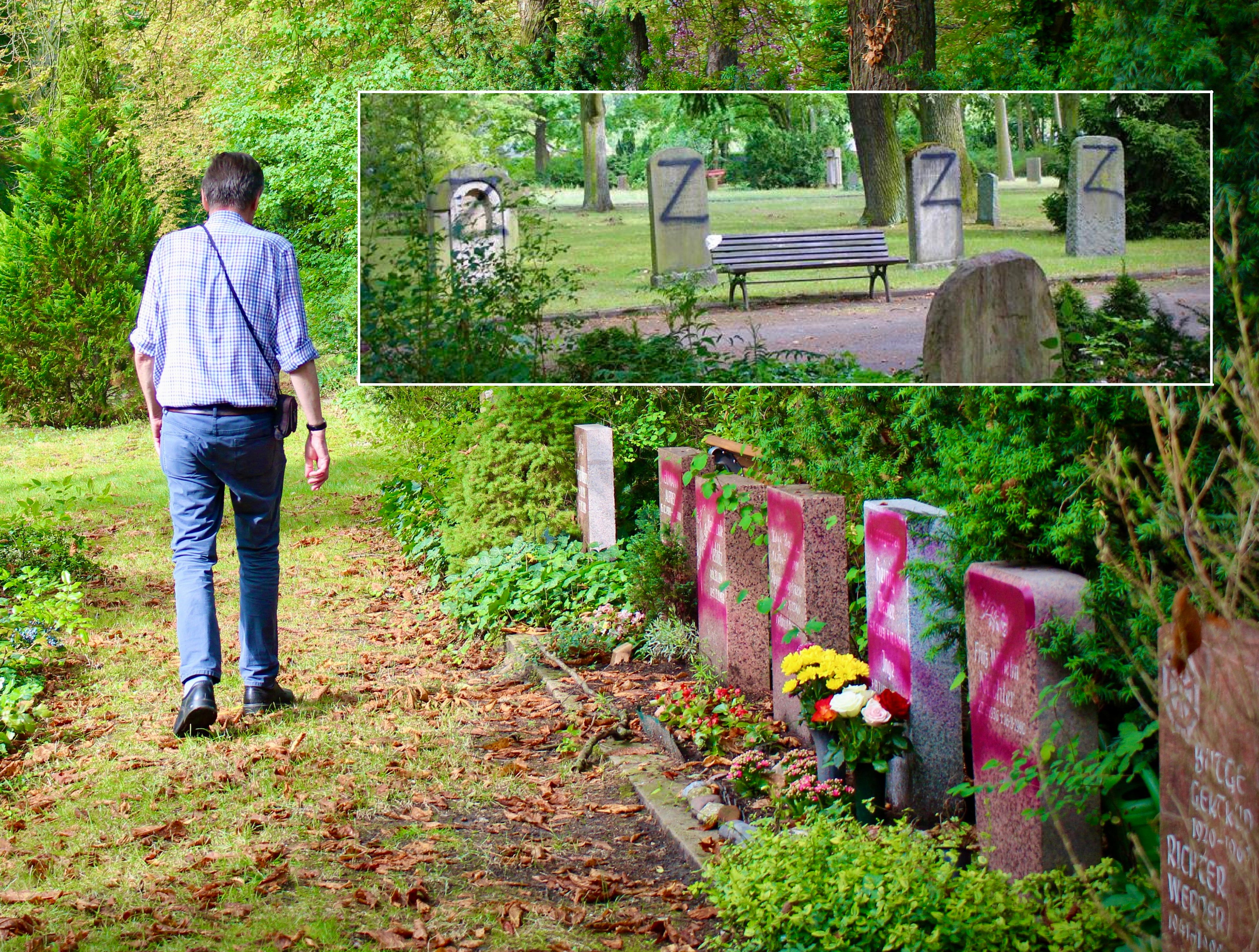 Image - Sozialisten-Friedhof: Russische Kriegspropaganda auf 100 Grabsteinen