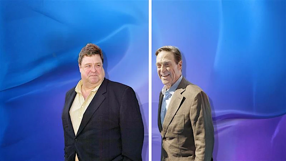 US-Schauspieler John Goodman im Jahr 2004 (links). Und so wie er heute mit 73 Jahren aussieht, rank und schlank .