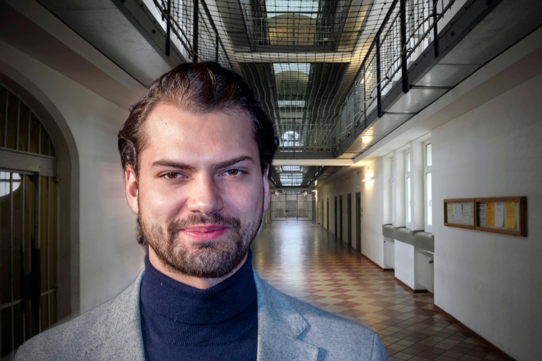 Von Hamburg nach München, eine Woche lang ging die Gefängnis-Tour von Jimi Blue Ochsenknecht. Jetzt wurde er an Österreich ausgeliefert (Bild-Montage).