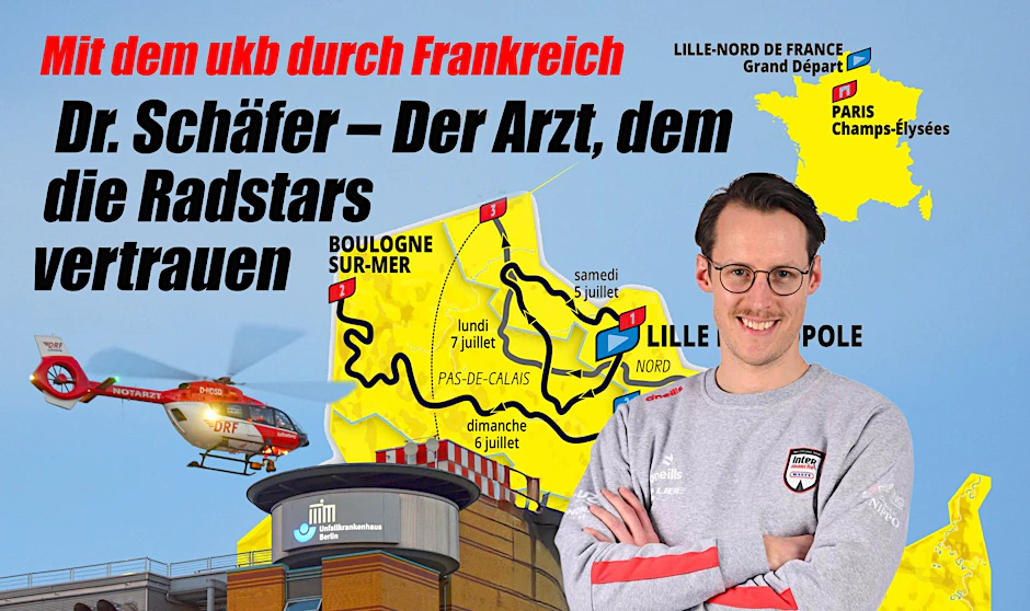 Die Tour de France gibt es im KURIER aus einer ganz besonderen Perspektive. Dr. Benedikt Schäfer aus dem ukb Marzahn schreibt über seine persönlichen Eindrücke in Frankreich.