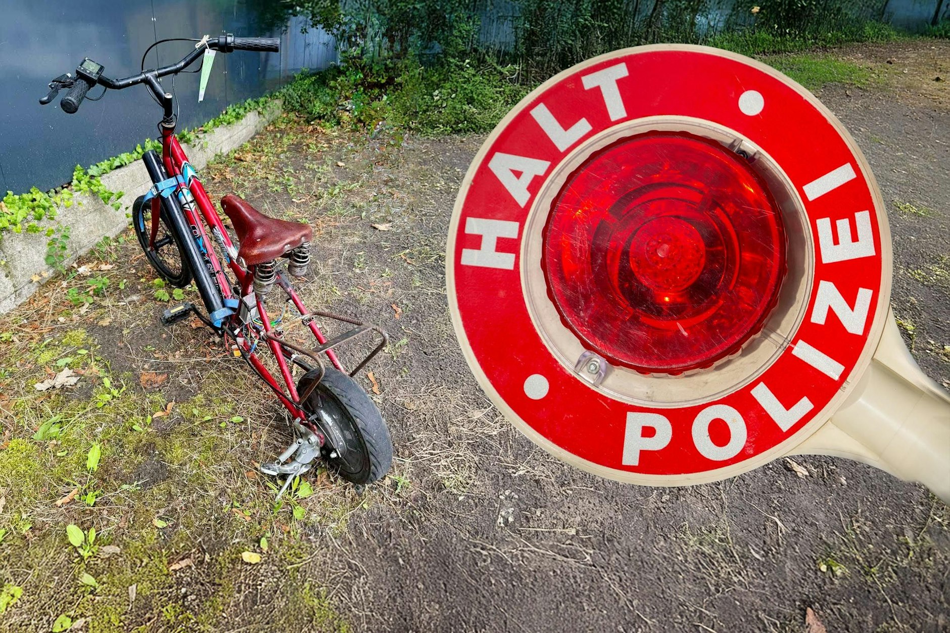 Halt, Polizei! Für einen Radfahrer endete die Reise mit seinem auf den ersten Blick unauffälligen Drahtesel in der Residenzstraße in Berlin.
