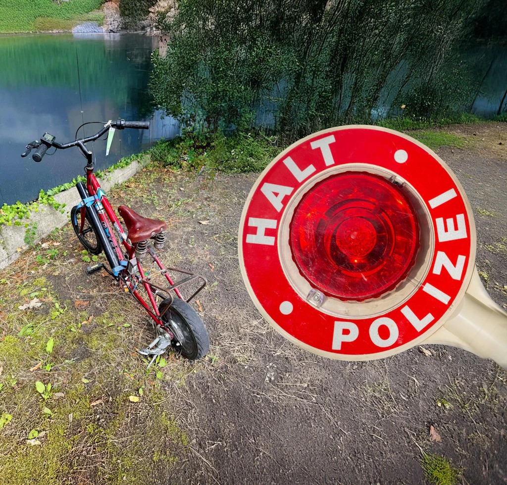 Polizei stoppt irren Bastler: Dieses Mini-Fahrrad kam auf 30 km/h!