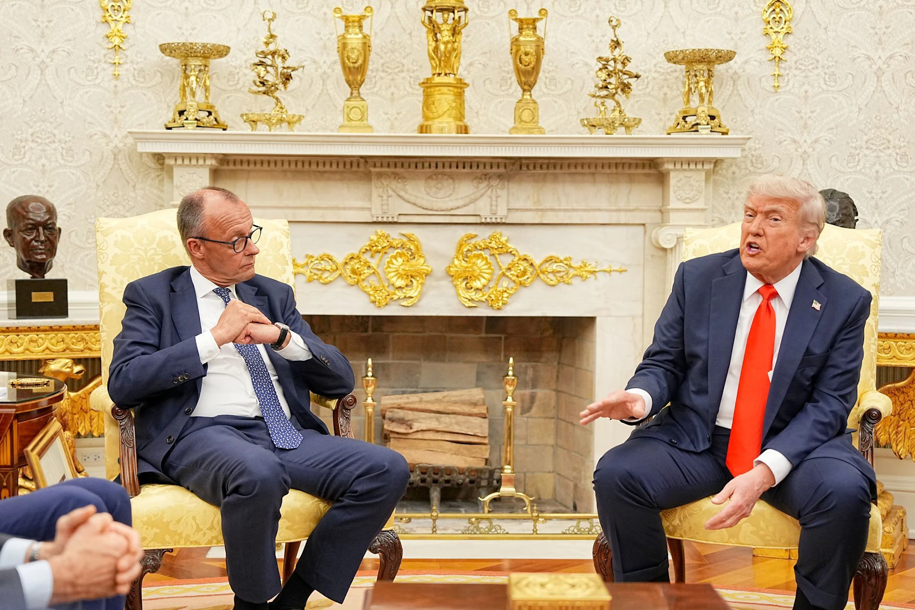 Bundeskanzler Friedrich Merz zu Besuch bei US-Präsident Donald Trump im Weißen Haus.