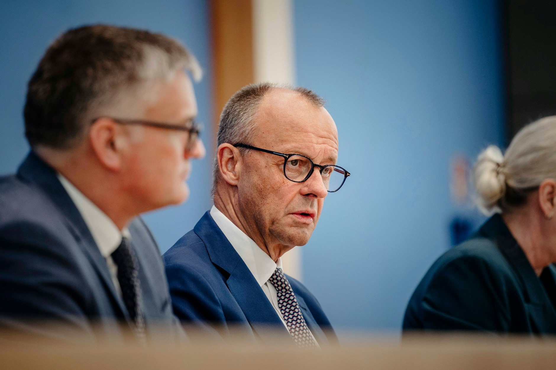 Bundeskanzler Friedrich Merz bei der Sommer-Pressekonferenz am Freitag in Berlin.