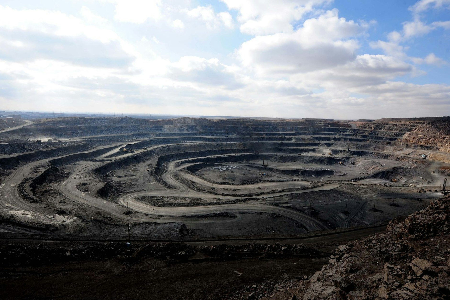 Die Bayan-Obo-Mine für seltene Erden in der Inneren Mongolei. 