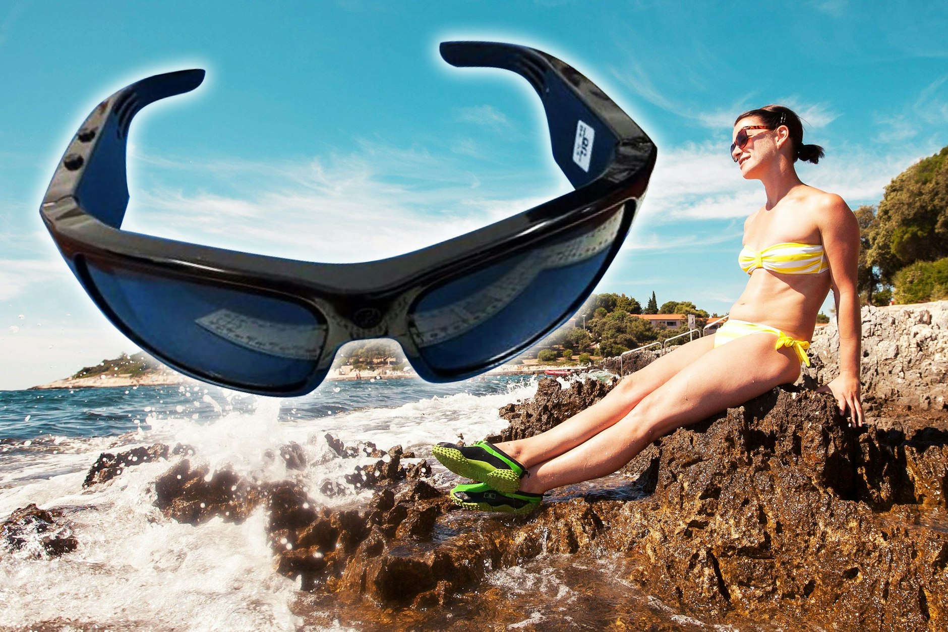 Im Urlaubsparadies Kroatien wurden schon mehrfach Männer festgenommen, die nackte Kinder am Strand heimlich filmten. Einer nutzte diese Sonnenbrille mit Kamera.