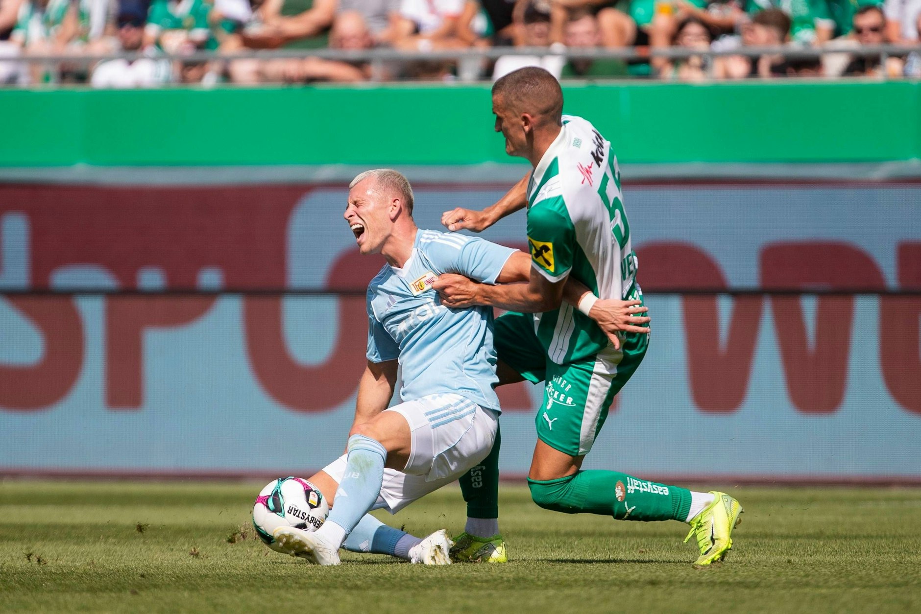 Tim Skarke brachte den 1. FC Union bei Rapid Wien in Führung, musste davor aber auch ordentlich einstecken.