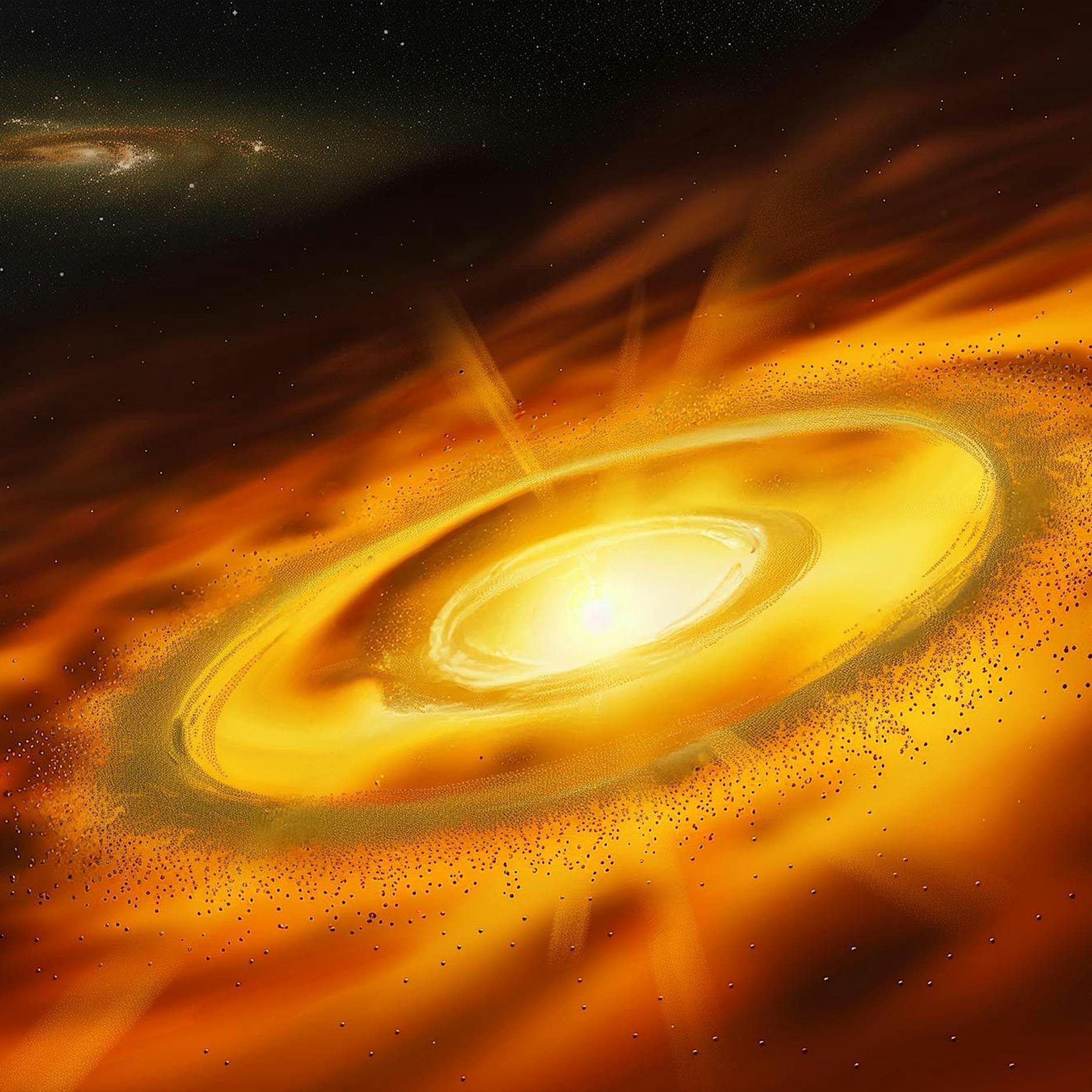 Fast live beobachtet: Wie die Entstehung eines Planetensystems beginnt