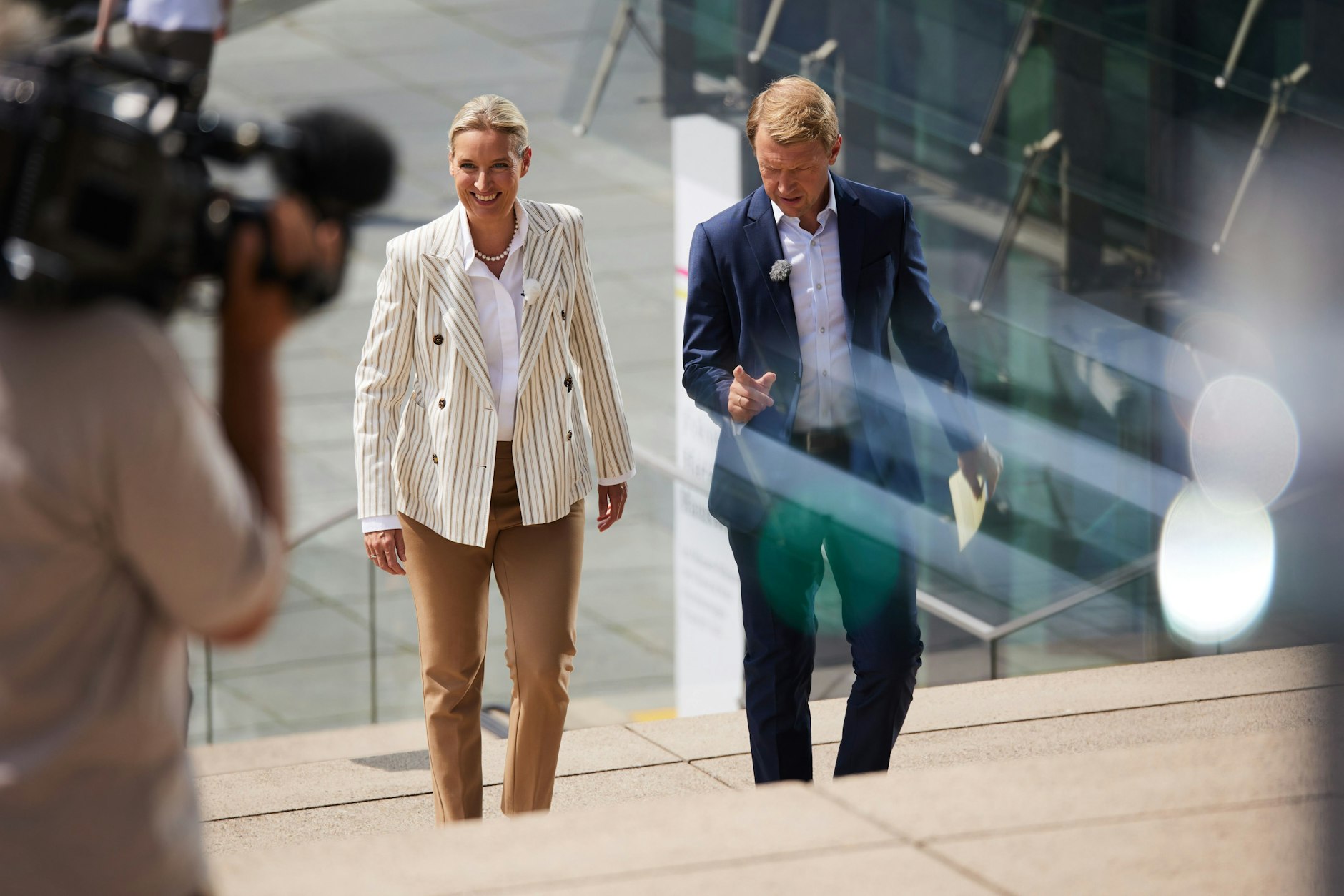 Alice Weidel (AfD) trat am Sonntag beim Sommerinterview auf.