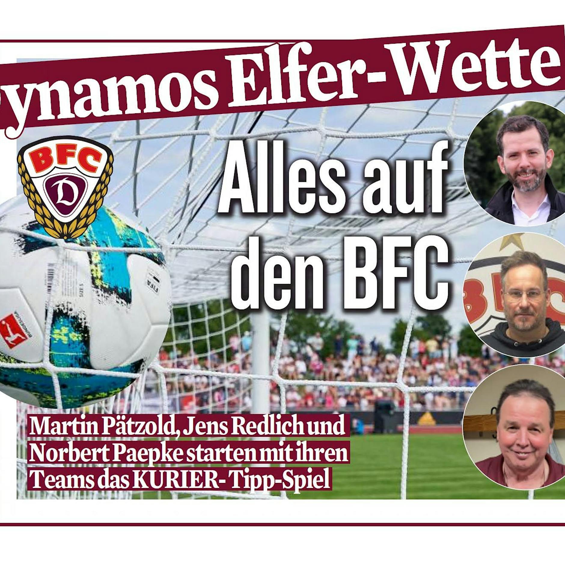 Anpfiff für das große KURIER-Tippspiel vor den Partien des BFC