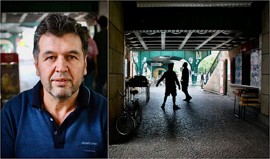 Bengin (50) ist Spätibesitzer unter der U2. Sein Kiosk liegt im Schatten des „Magistratsschirms“ – so nennt der Berliner die Hochbahn, weil sie die Fußgänger bei Regen trockenen Fußes durch Prenzlauer Berg laufen lässt.