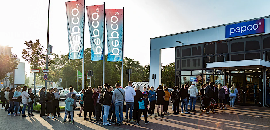 So war es bisher: Öffnet eine neue Pepco-Filiale, wie hier in Kamp-Lintfort in NRW, stehe die Schnäppchenjäger Schlange.