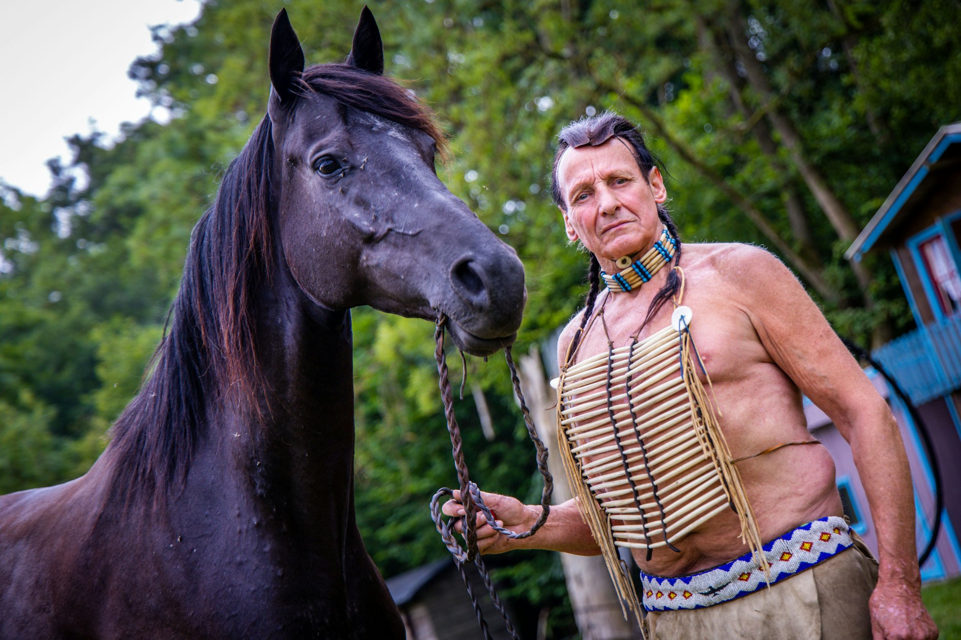 Show-Reiter Wolfgang Kring mit seinem Pferd Hilde.