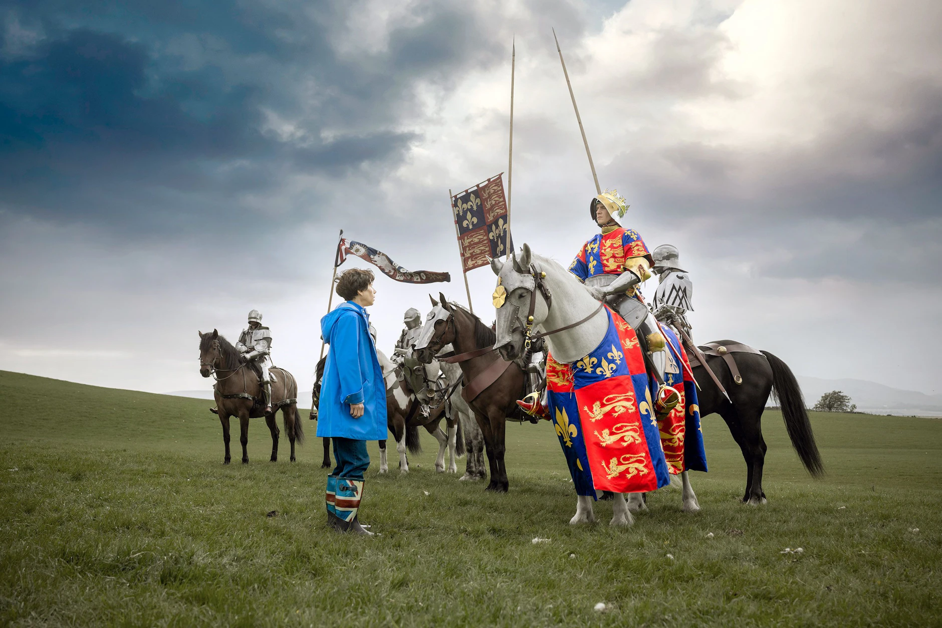 Philippa (Sally Hawkins) trifft in ihrer Fantasie auf König Richard III. (Harry Lloyd). „The Lost King“ wird am Freitag und Sonntag auf Arte ausgestrahlt.