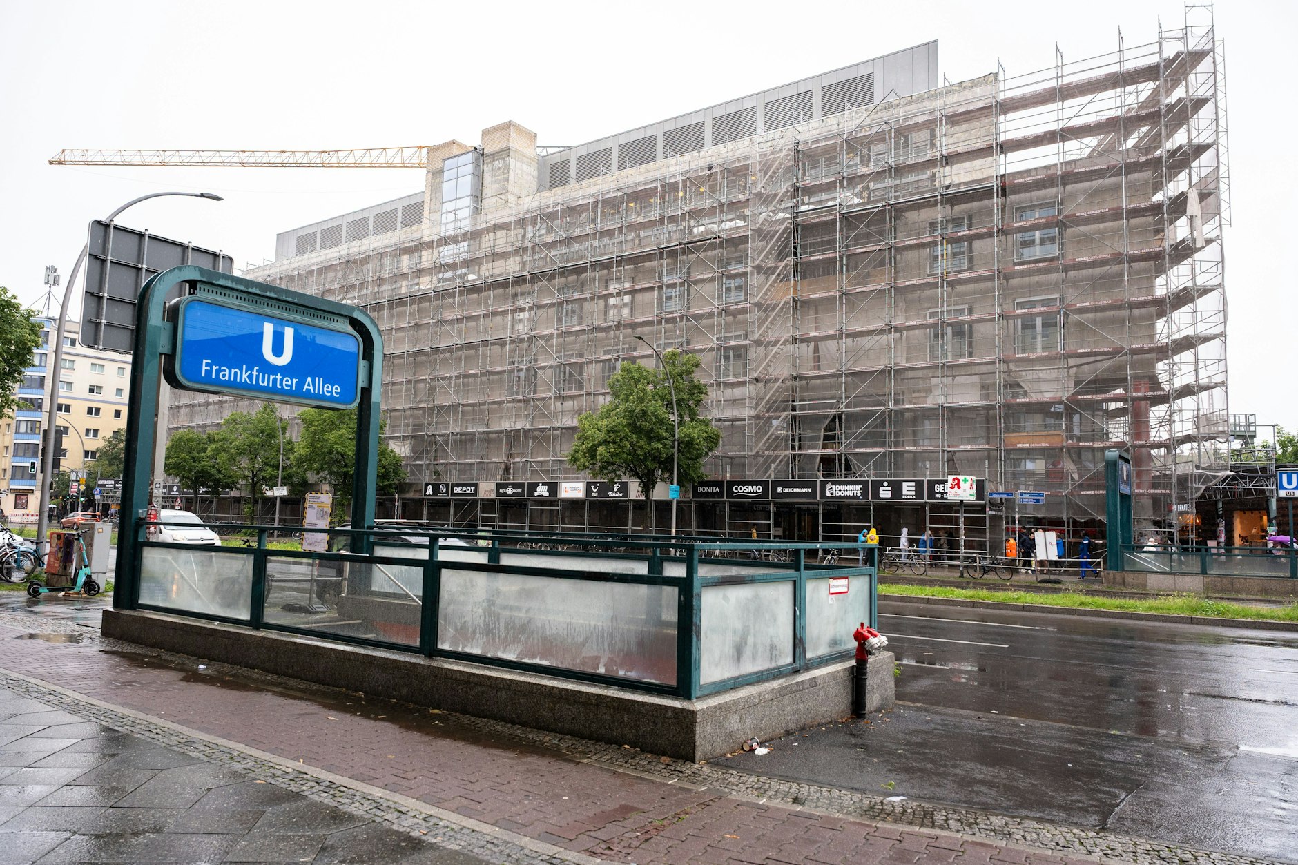 Baustelle am Ring Center in der Frankfurter Allee in Berlin.