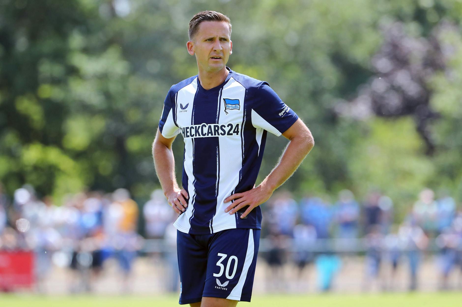 Herthas neuer Mittelfeldspieler Paul Seguin konnte wegen einer hartnäckigen Muskelverletzung bisher nur 45 Minuten im blau-weißen Trikot spielen.