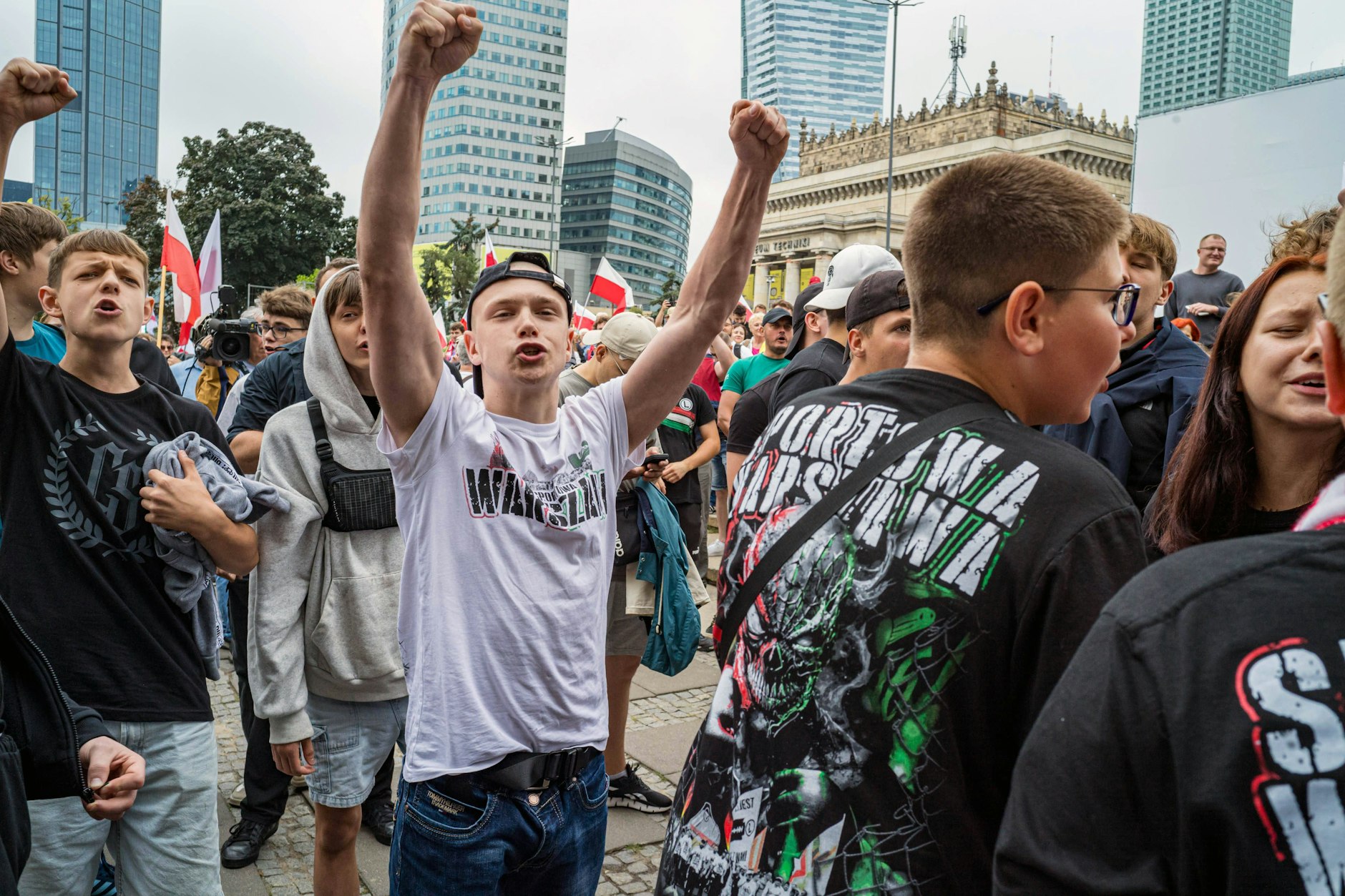 Eine anti-migrantische Demonstration in Warschau
