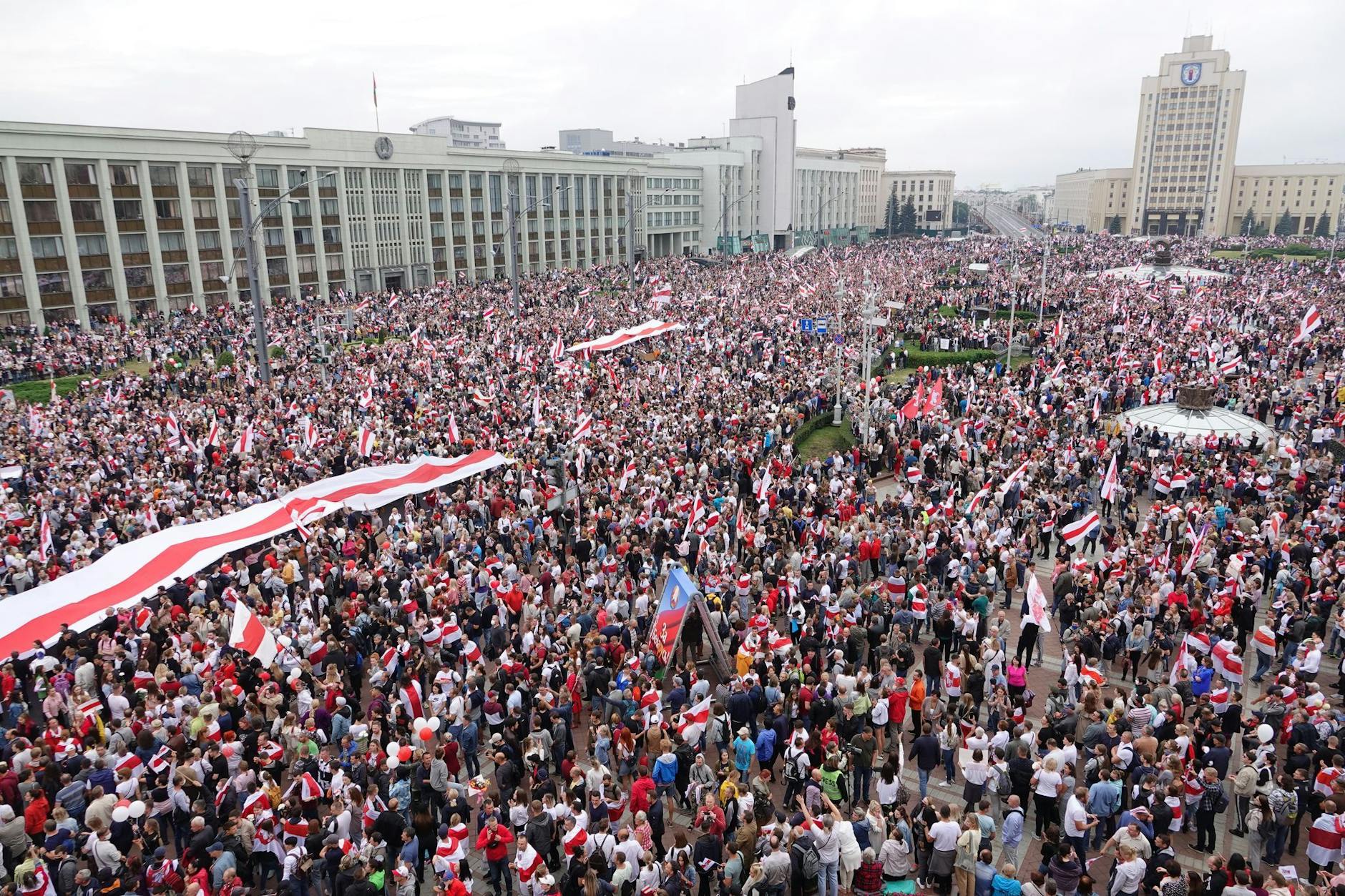Proteste gegen Lukaschenko in Minsk
