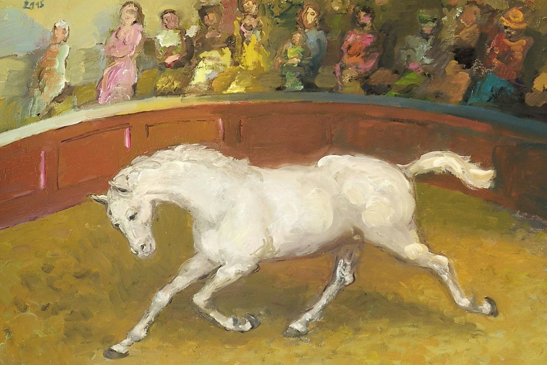 Harald Metzkes: „Zelter im Paßgang“, ein vom alten Maler nicht direkt als Selbstbildnis deklariertes Gleichnis, aber durchaus als solches zu lesen.