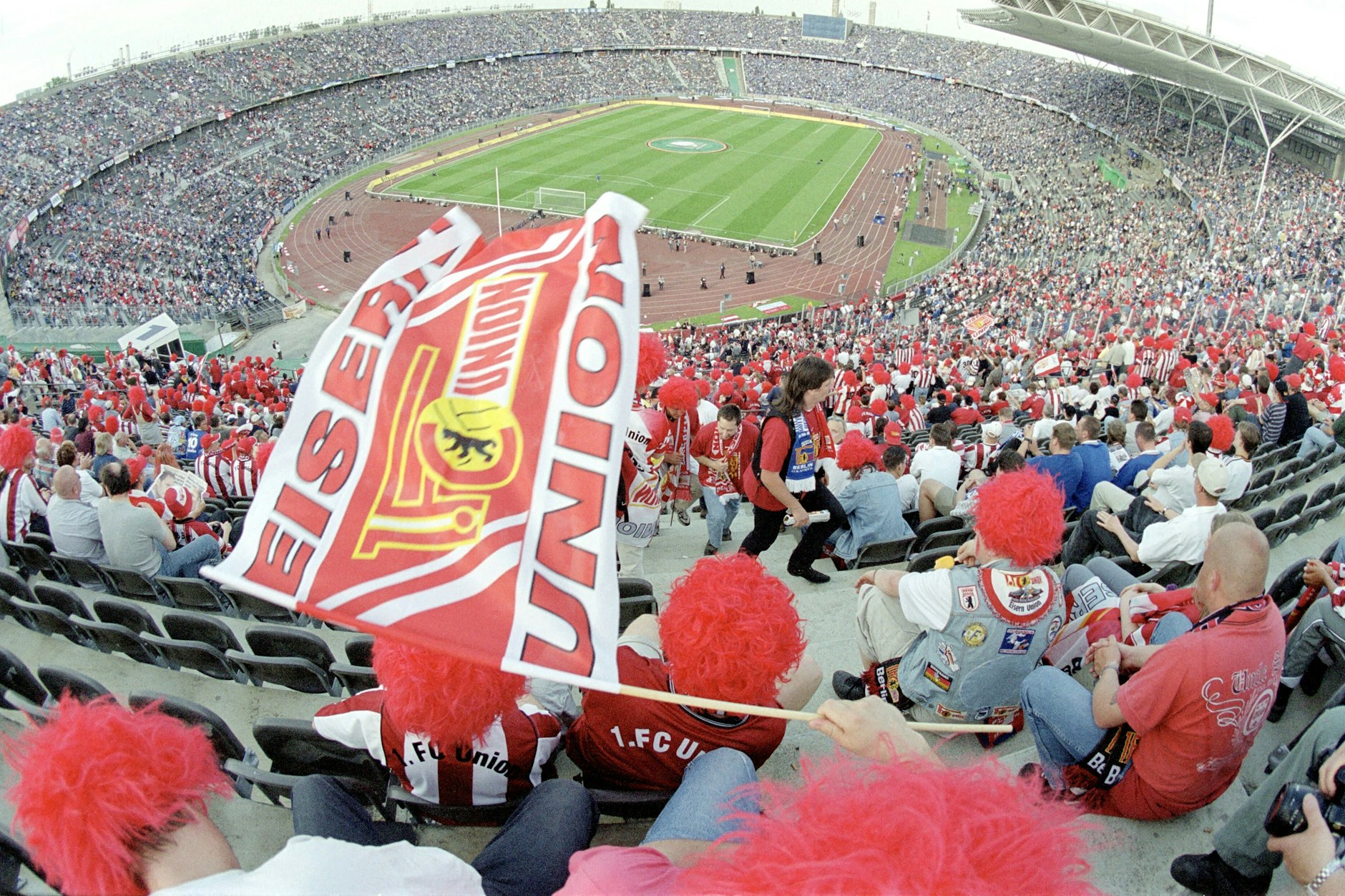 Ein Highlight in der Historie des 1. FC Union Berlin: das DFB-Pokalfinale im Mai 2001 gegen den FC Schalke 04 im Berliner Olympiastadion