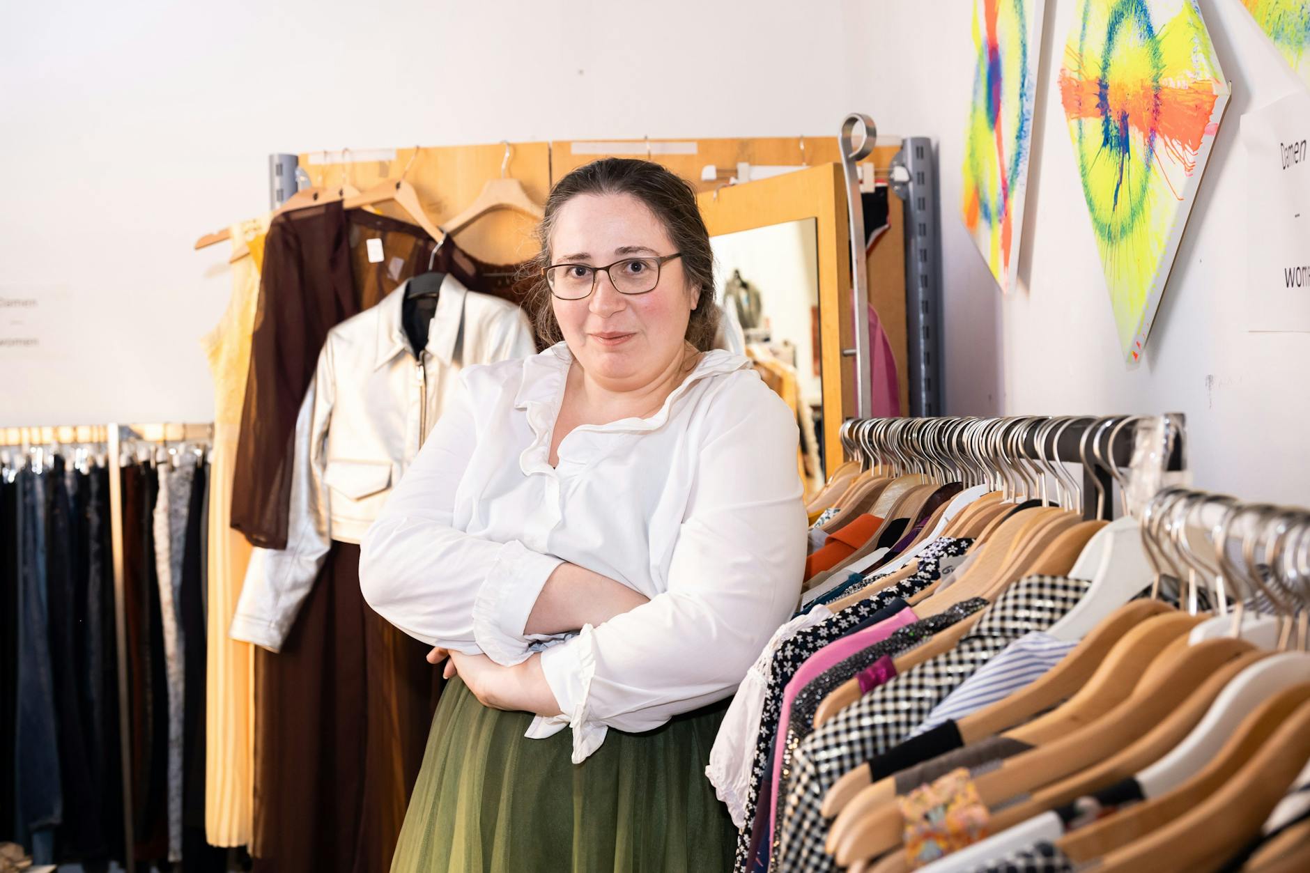 Ekaterina Inashvili betrieb den Wohltätigkeitsflohmarkt Second Hand in the City Club.