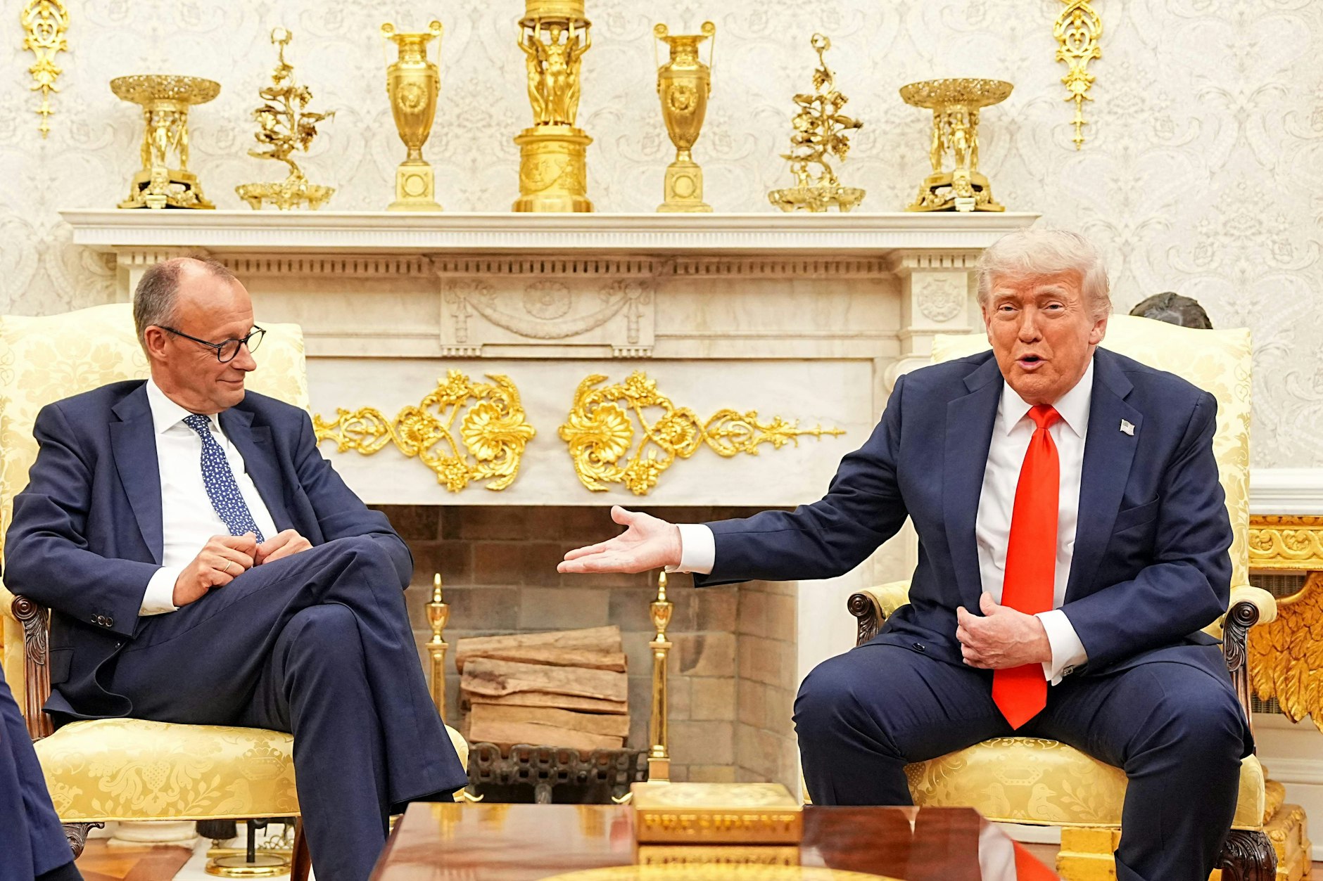 Bundeskanzler Friedrich Merz und US-Präsident Donald Trump im Weißen Haus