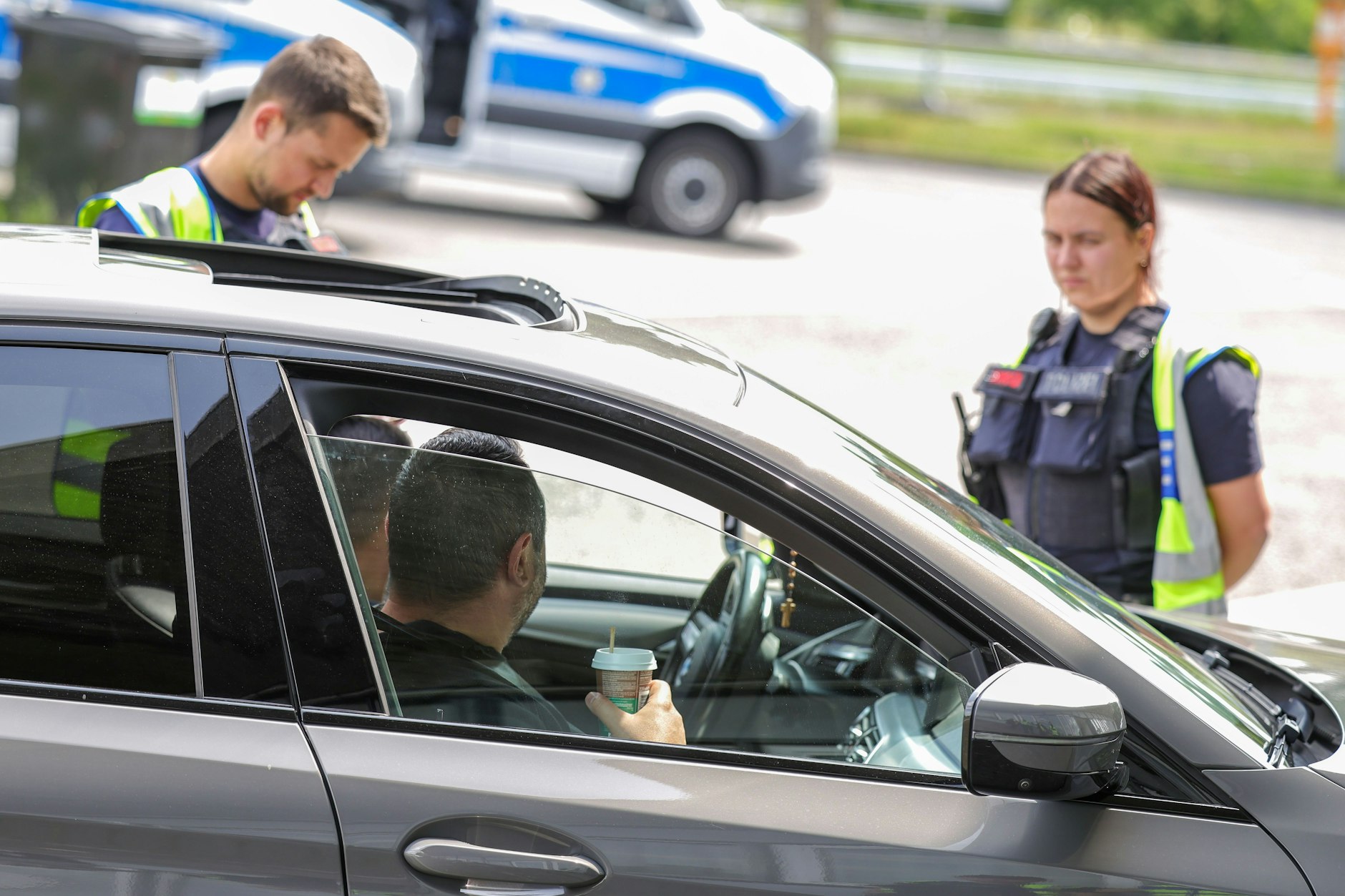 Eine Kontrolle der Bundespolizei