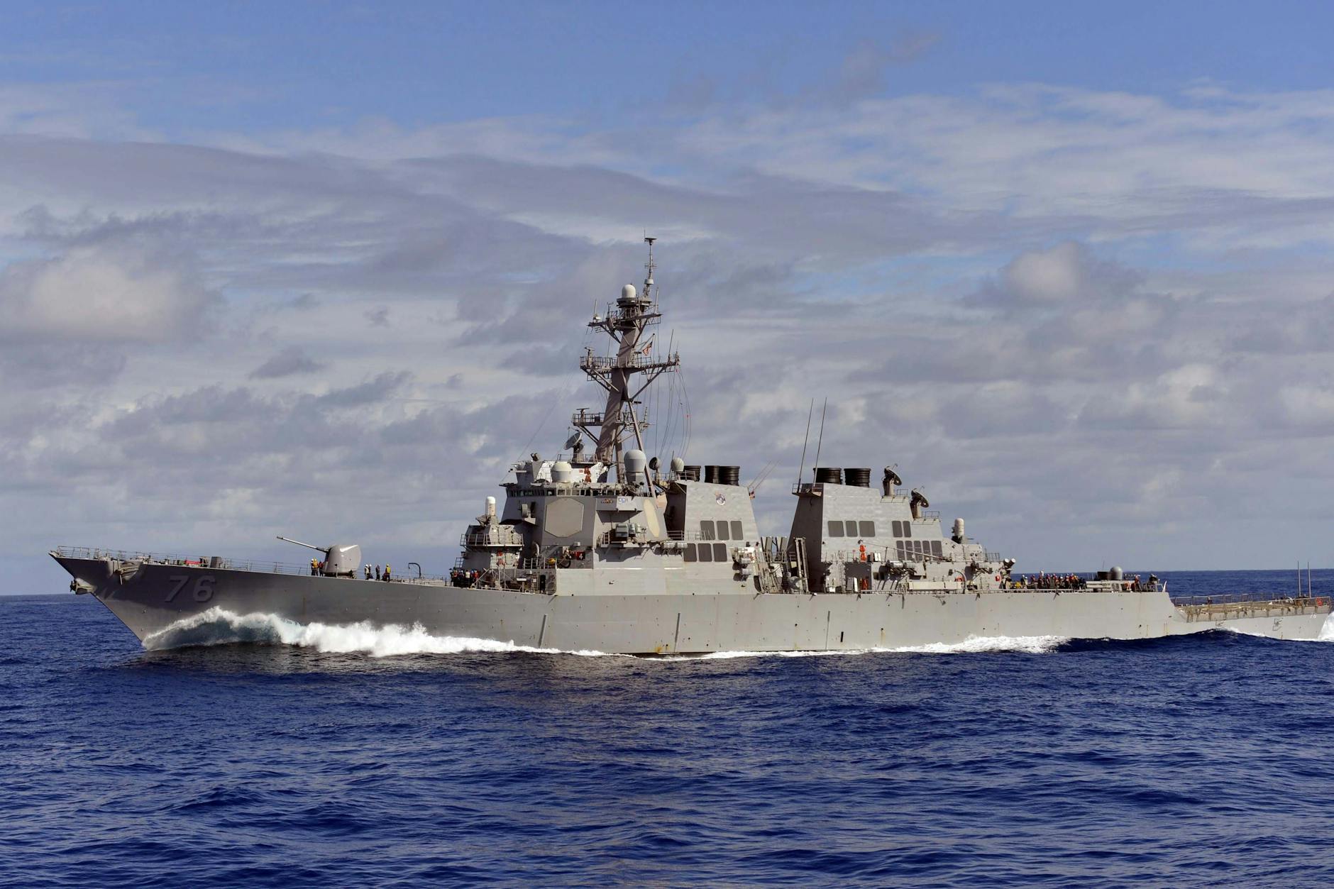 Der US-Zerstörer „USS Higgins“: Nach einer Konfrontation am Scarborough-Riff verschärft sich der Streit um Hoheitsrechte.