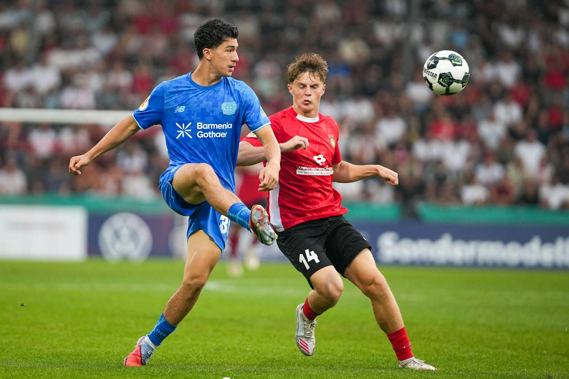 Ex-Herthaner Ibo Maza zauberte bei seinem Pflichtspiel-Debüt für Bayer Leverkusen. Die Werkself gewann im Pokal bei Großaspach 4:0