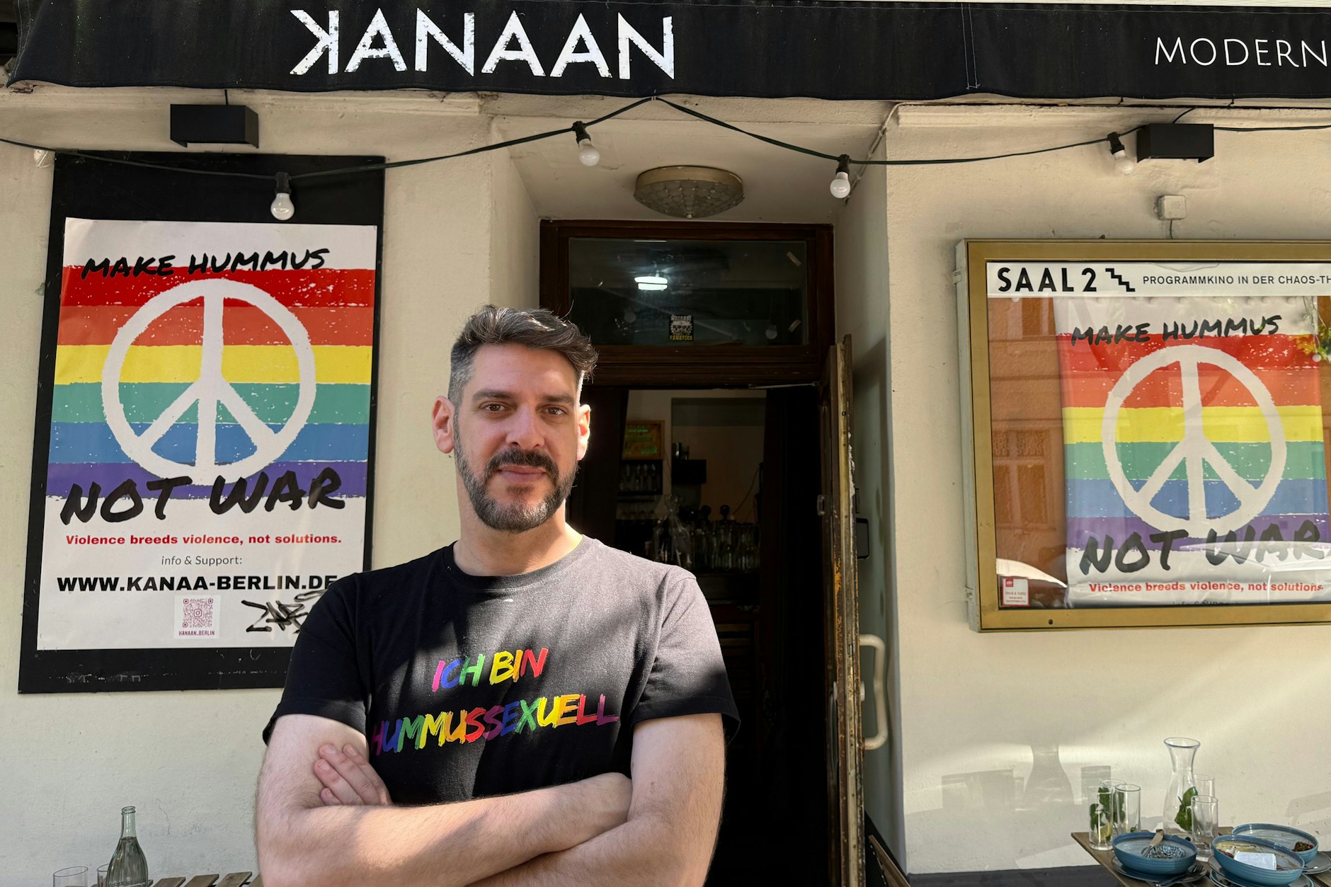 Das Restaurant Kanaan in Prenzlauer Berg: Seit 2015 ein gemeinsames Projekt von Oz Ben David und seinem Kollegen Jalil Dabit – jetzt steht es vor einer ungewissen Zukunft.