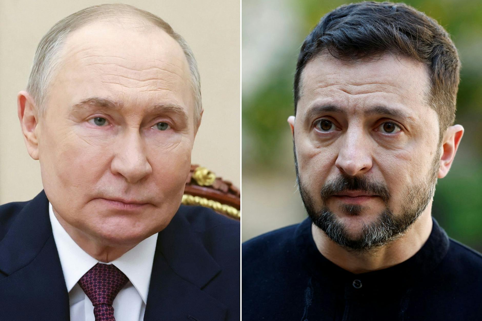 Kremlchef Wladimir Putin und der ukrainische Präsident Wolodymyr Selenskyj: Wann kommt es zum direkten Aufeinandertreffen der beiden Staatschefs?