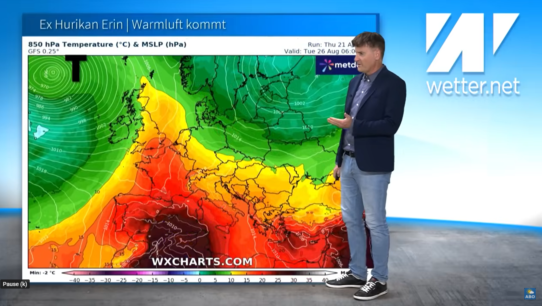 Bis zu 33 Grad: Ex-Hurrikan Erin schiebt heiße Luft nach Deutschland