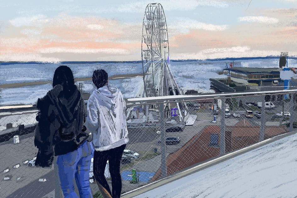 Abends am Pier von Sassnitz: „Hier ist das St. Tropez von Rügen, das Las Vegas der Ostsee“