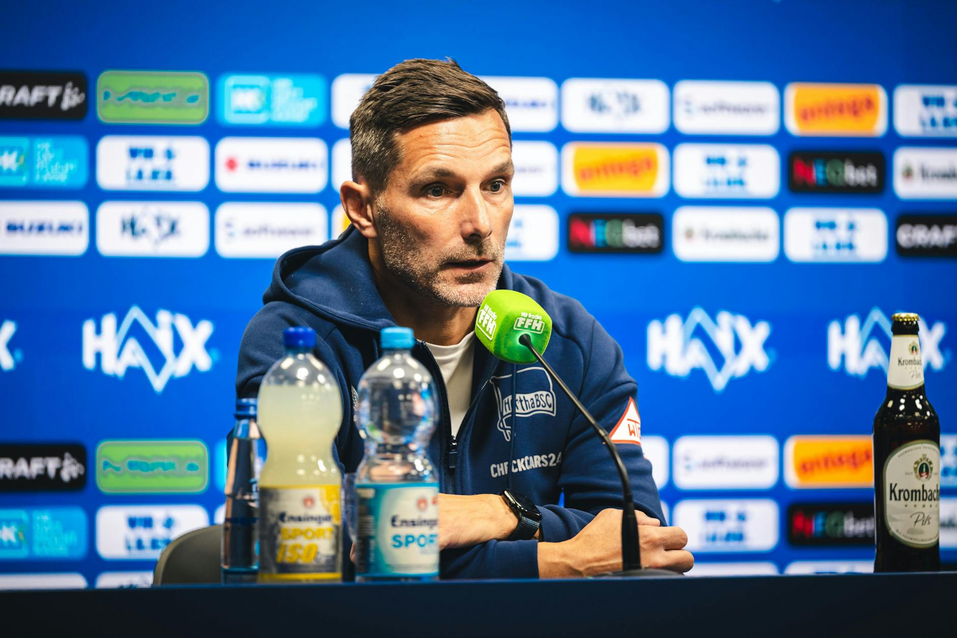 Hertha-Trainer Stefan Leitl war mit der Leistung des Teams zufrieden, aber nicht mit dem Ergebnis.