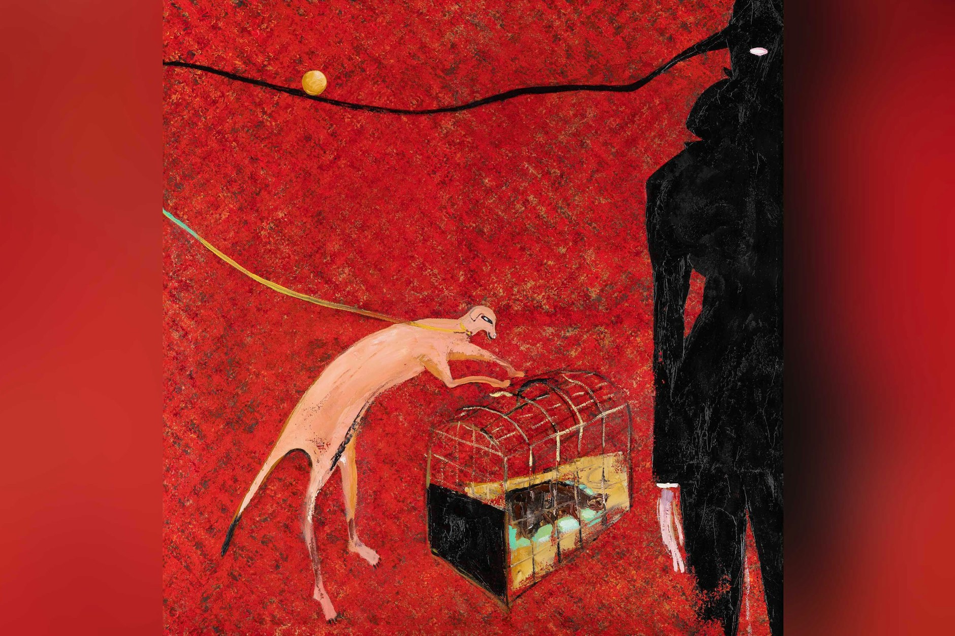 Christine Schlegel: „Begierden (Hieronymus Bosch)“, aus der Serie „Bosch Korrespondenzen“, Öl/Lw.