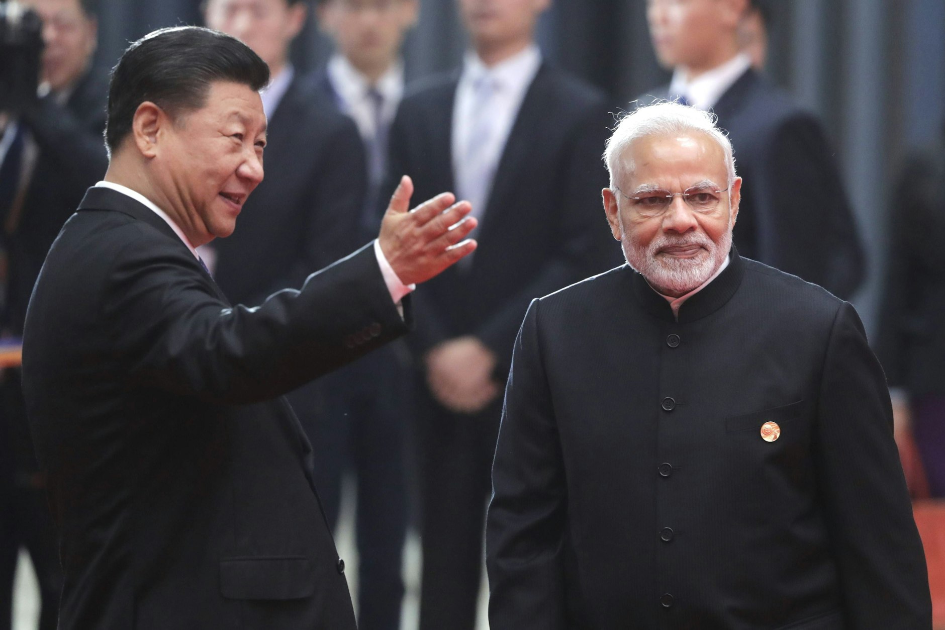 Chinas Staatspräsident Xi Jinping und Indiens Premier Narendra Modi bei dessen letztem Besuch in China im Jahr 2018.