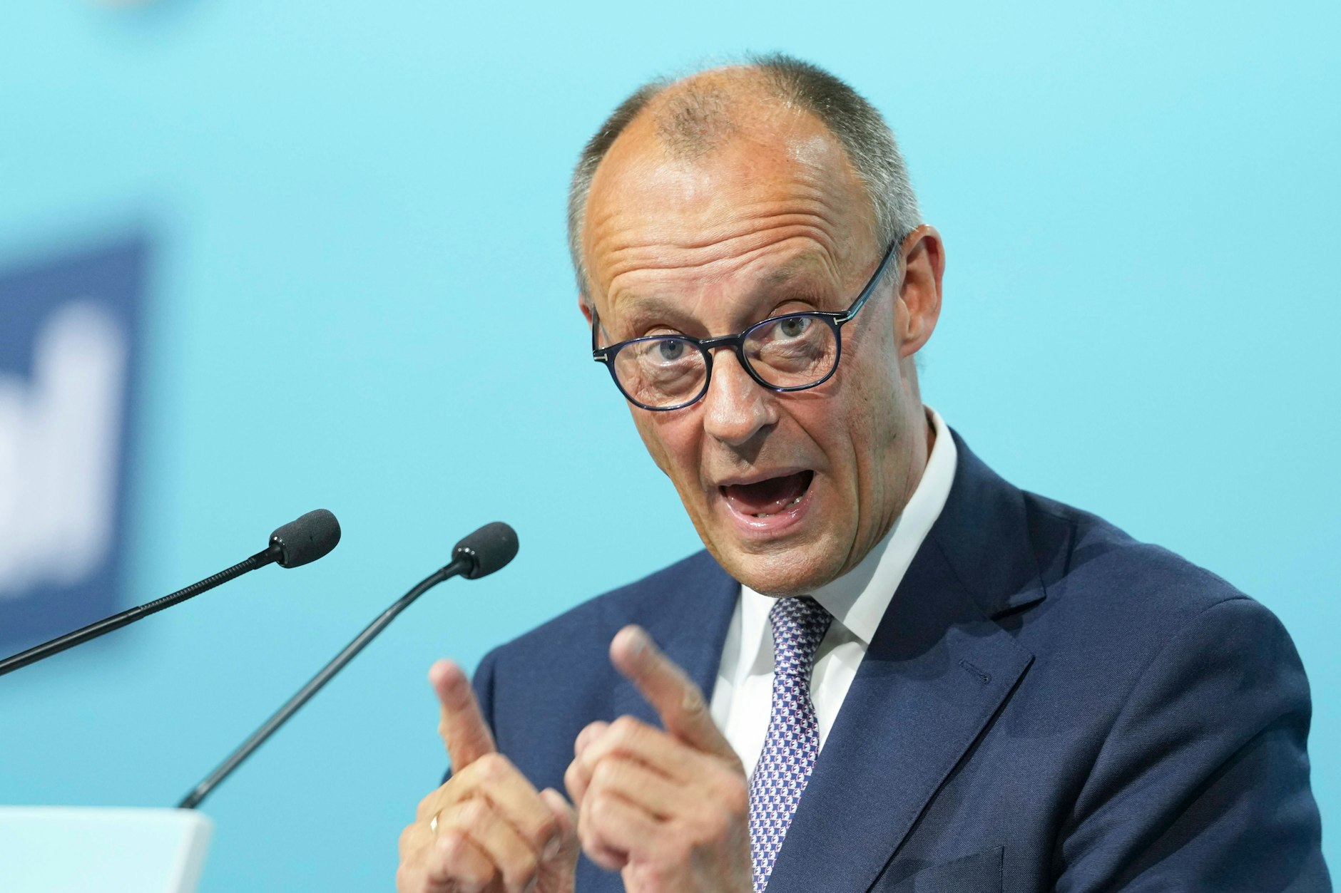 Bundeskanzler Friedrich Merz am Samstag auf dem Landesparteitag der CDU NRW in Bonn