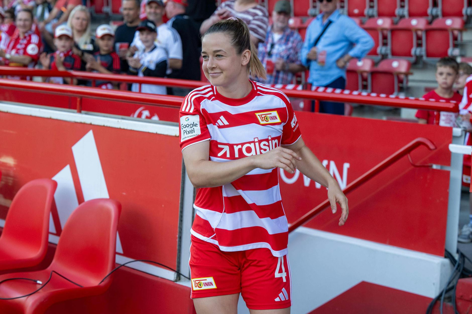 Die Vorfreude von Sommerzugang Anna Aehling auf die neue Saison mit dem 1. FC Union Berlin wurde auch durch die Niederlage bei der Generalprobe nicht getrübt.