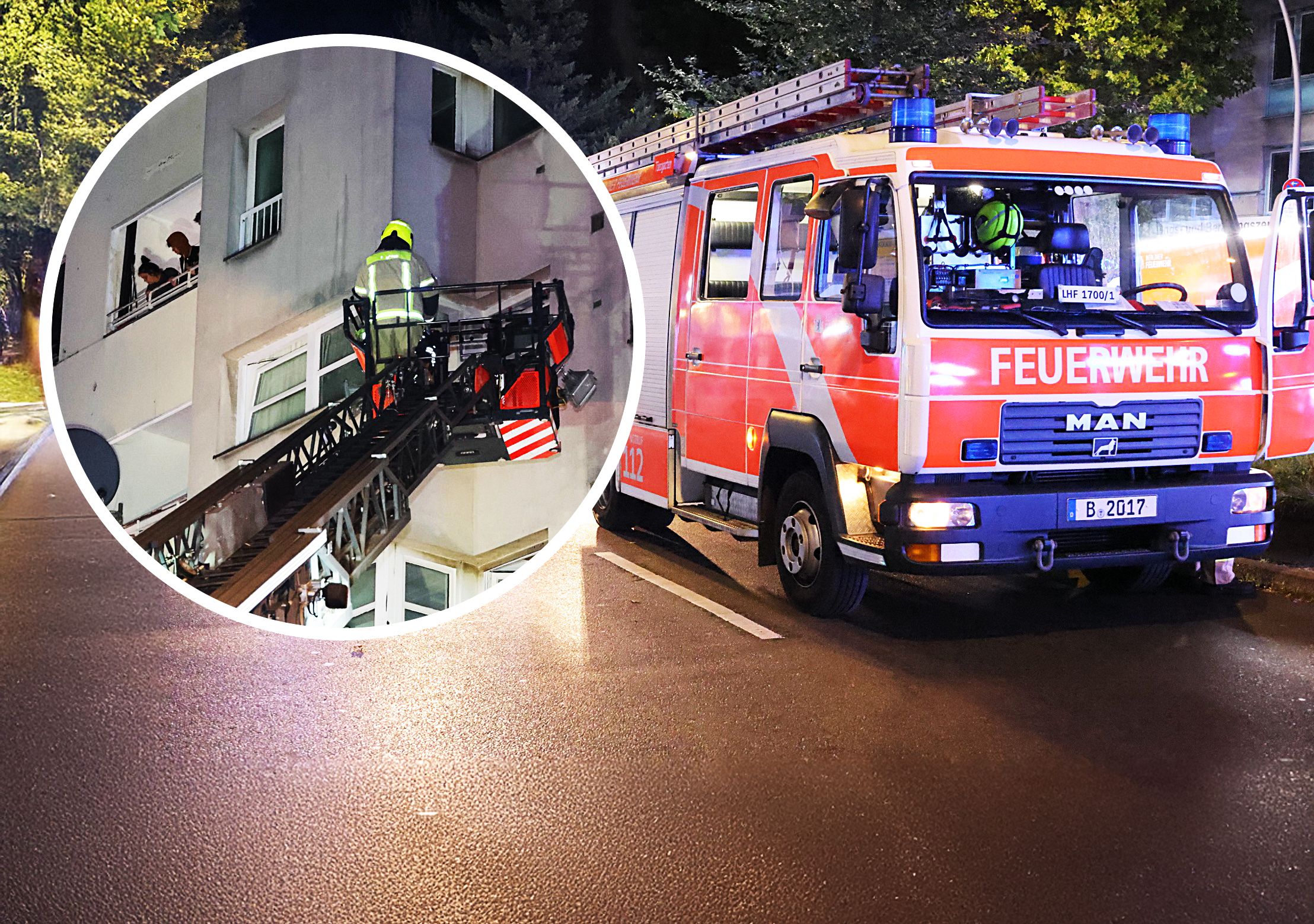 Image - Wohnhaus in Flammen: Feuerwehr rettet verzweifelte Mieter von Balkonen