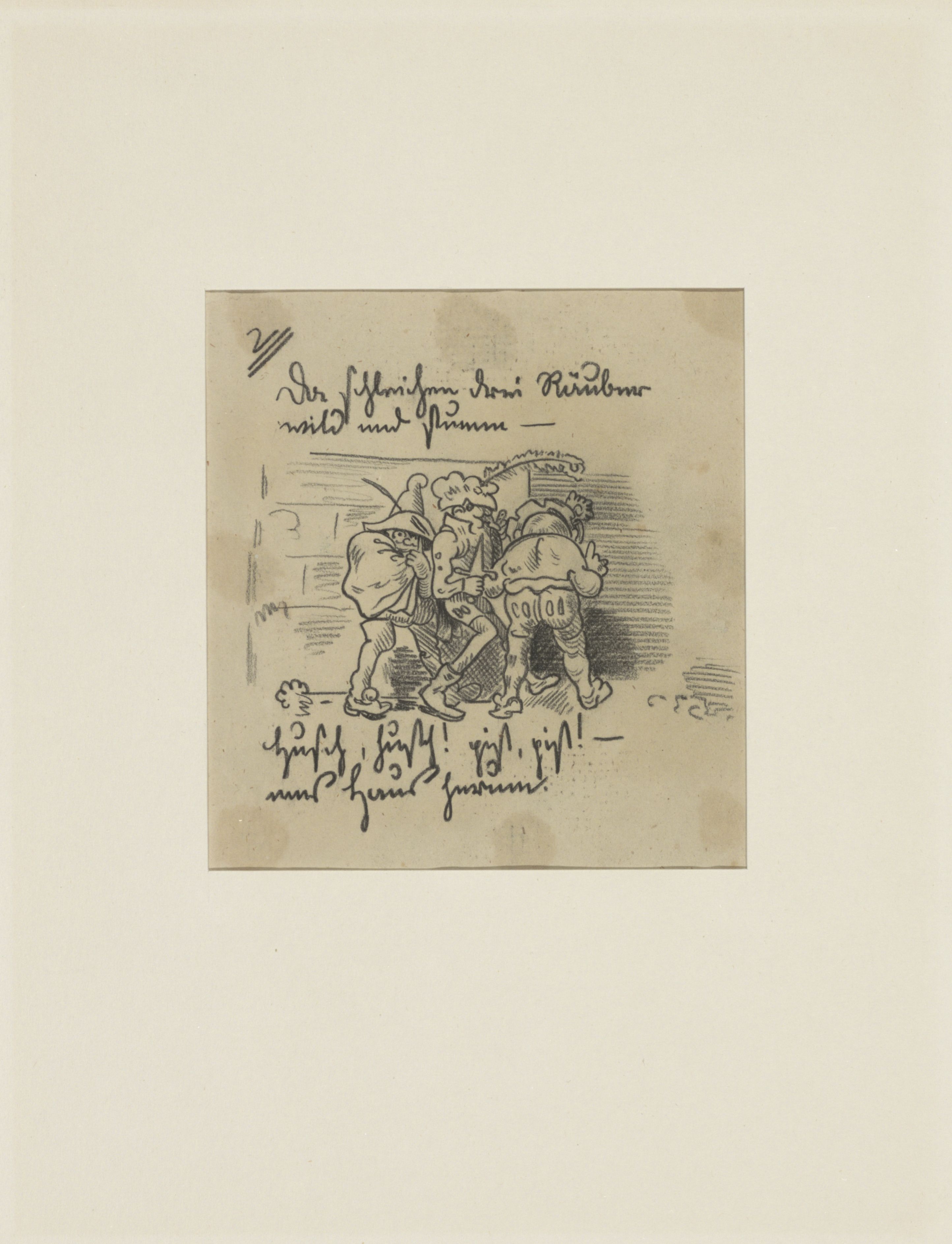 Wilhelm Buschs „Drei Räuber“ kommen überraschend zurück nach Hause ins Berliner Kupferstichkabinett