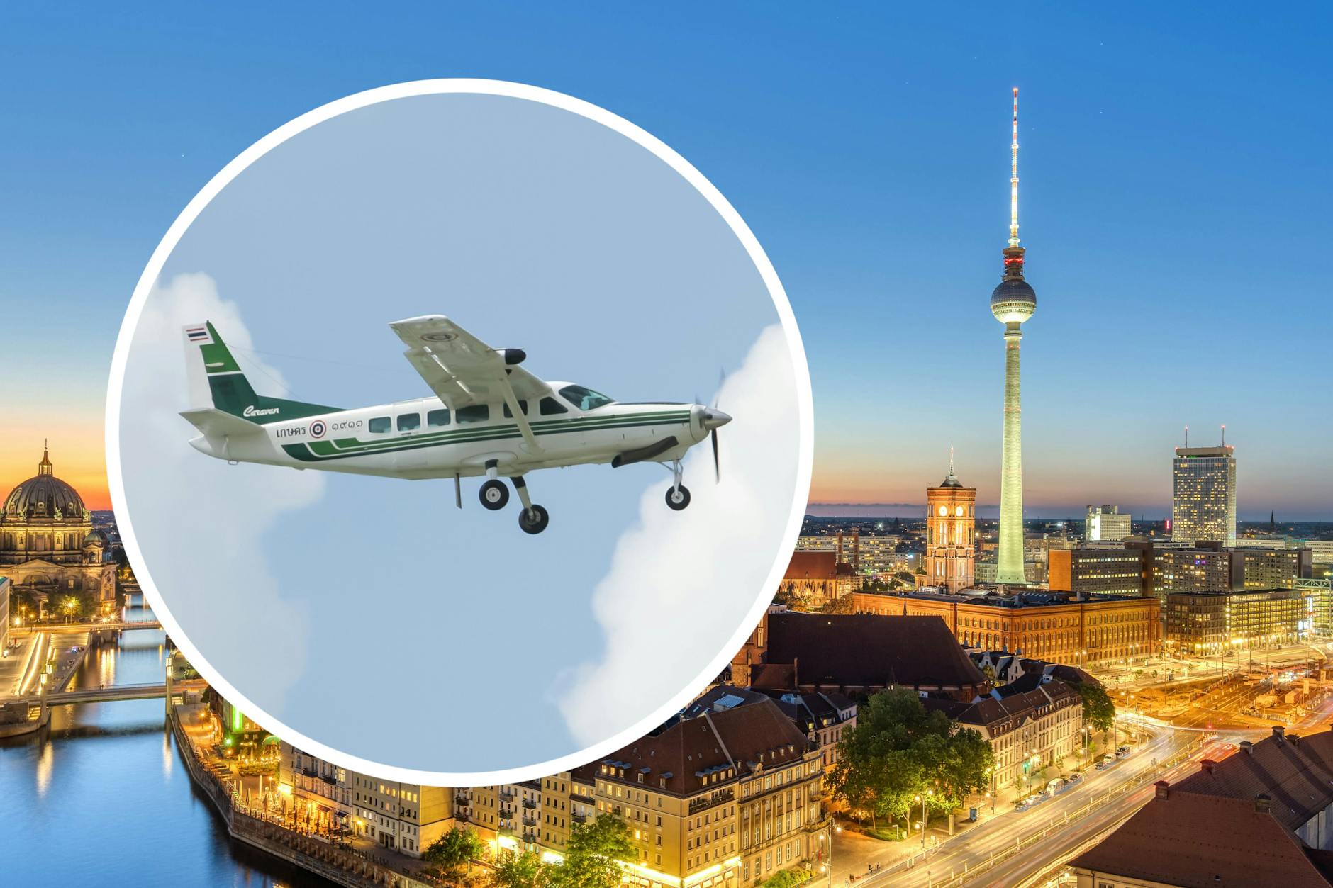 Eine solche Cessna soll diese Woche am Himmel über Berlin unterwegs sein, um die Stadt neu zu vermessen. Die Flüge finden nur in der Nacht statt.