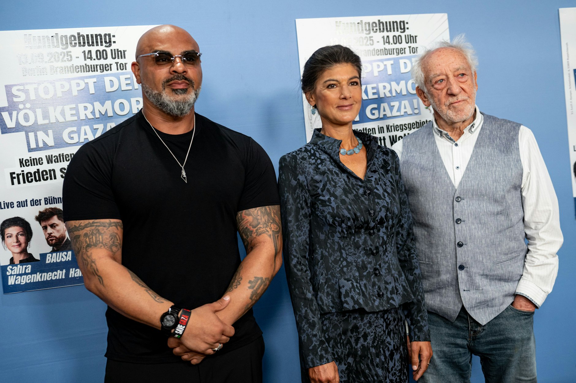 Rapper Massiv, die BSW-Vorsitzende Sahra Wagenknecht, und Schauspieler Dieter Hallervorden