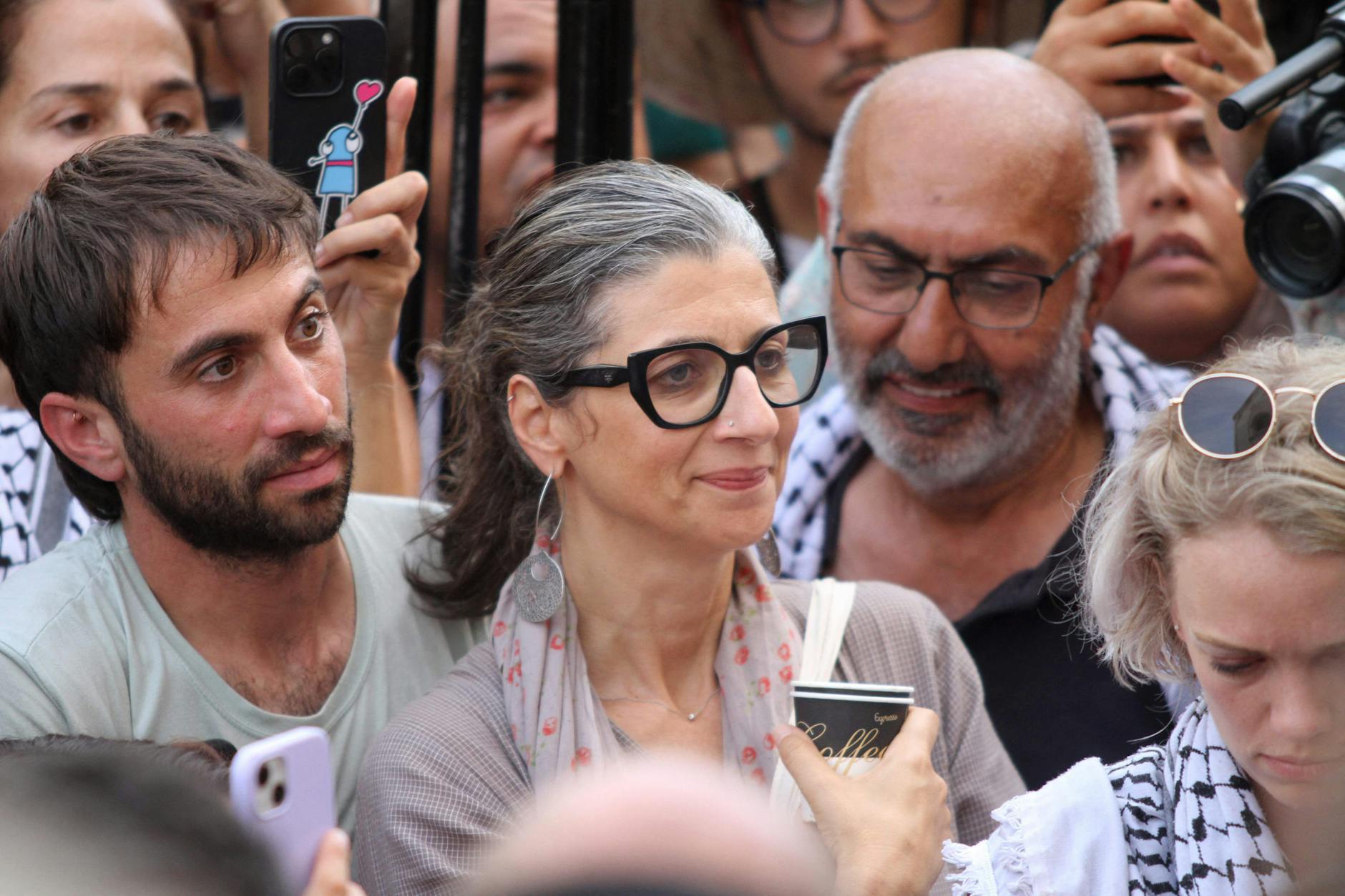 Francesca Albanese, UN-Sonderberichterstatterin für die besetzten palästinensischen Gebiete, am Dienstag bei einer Pressekonferenz in Tunis.