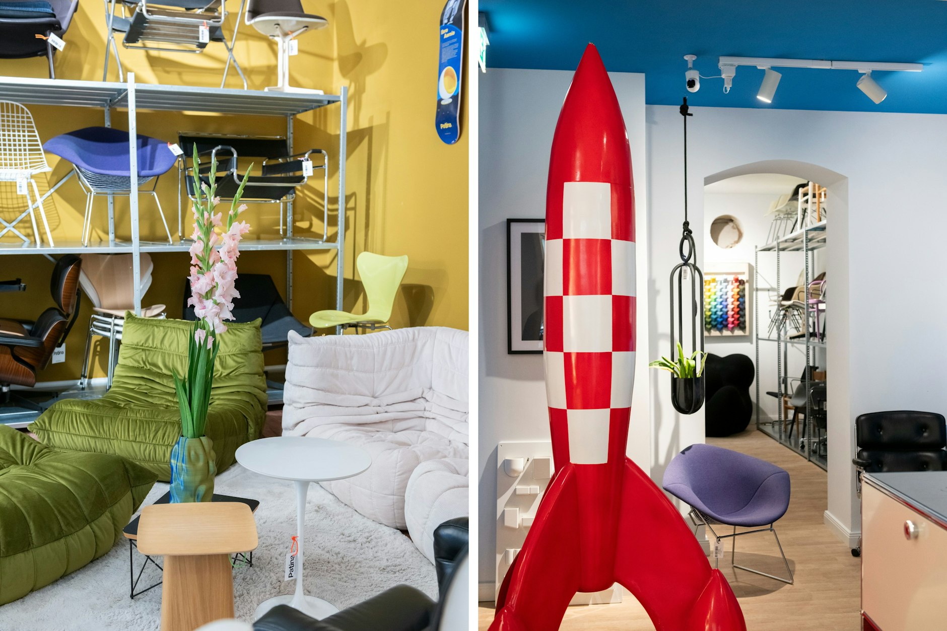 Zwischen Togo-Sofas, Regalen von USM und Raketen: Willkommen in der bunten Welt von Patina