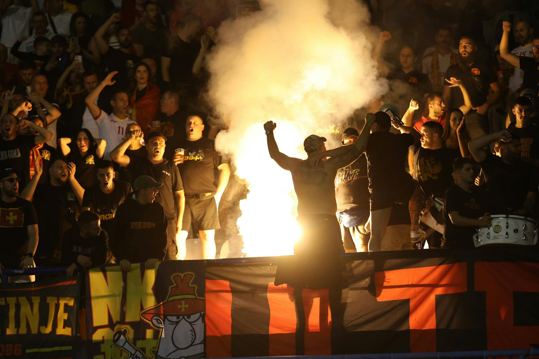 Aufnahmen vom Spiel Kroatien gegen Montenegro