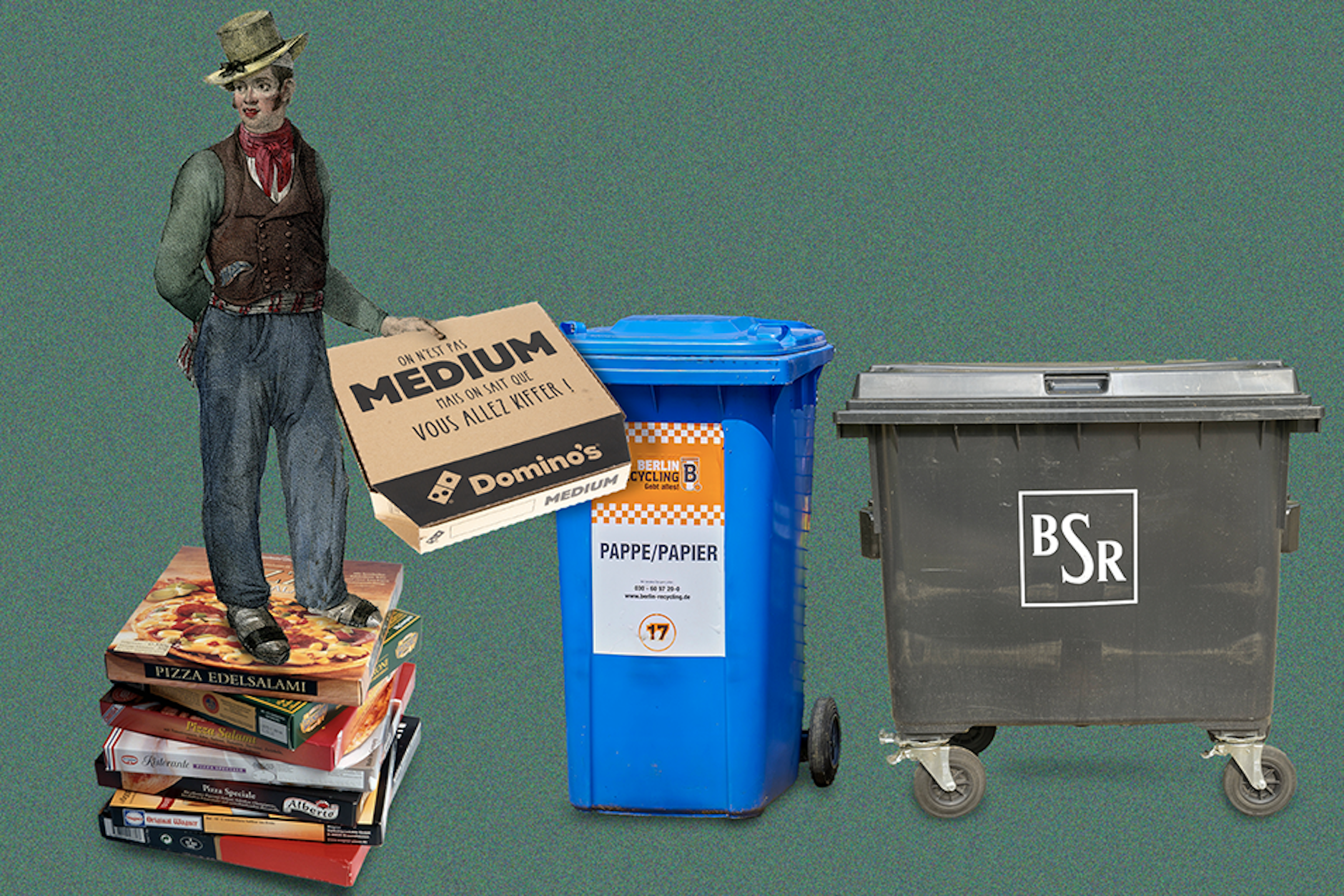 Wo leere Pizzakartons entsorgt werden sollten, hängt vom Verschmutzungsgrad ab.